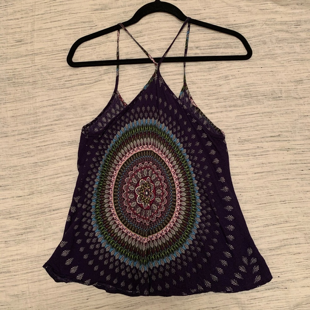 Patterned Racerback Tank Top - Picture 2 of 2